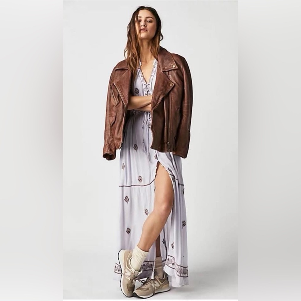 NWT Free People Riley Embroidered Maxi Dress